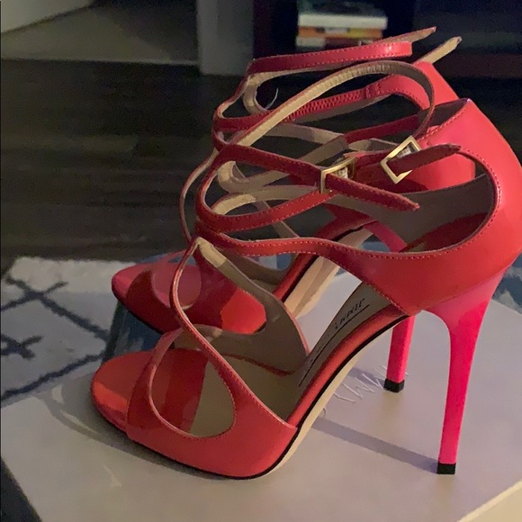 Jimmy Choo Neon Pink Patent Azalea Fluo - Picture 3 of 8